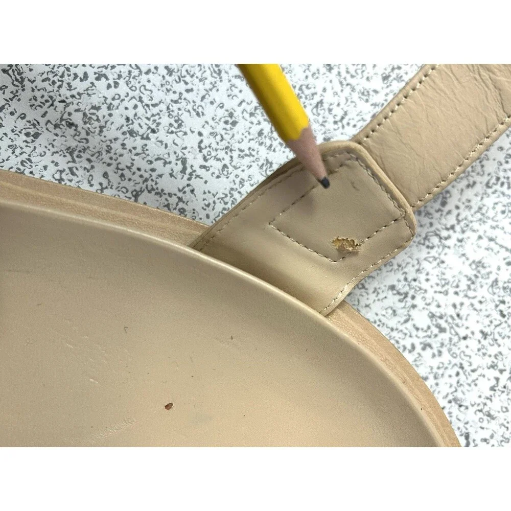 Zara Cream Beige Tan Chunky Sandals Size 39 8.5 - Picture 12 of 13